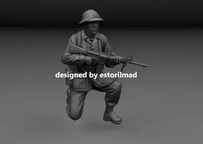 VIETCONG VIETNAM SOLDIER SITTING V1