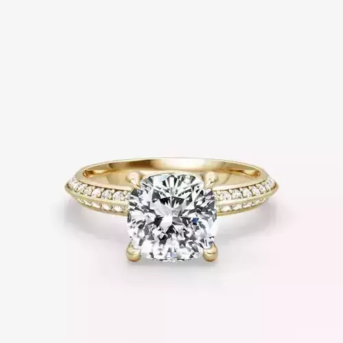 Cushion diamond ring
