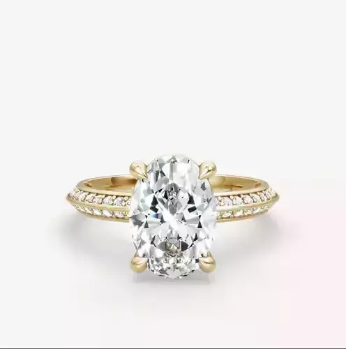 Oval diamond ring