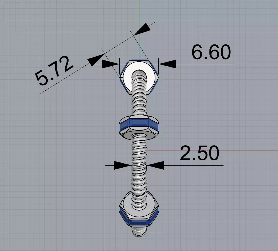 Ring Ecrou diamond 3D print model_2