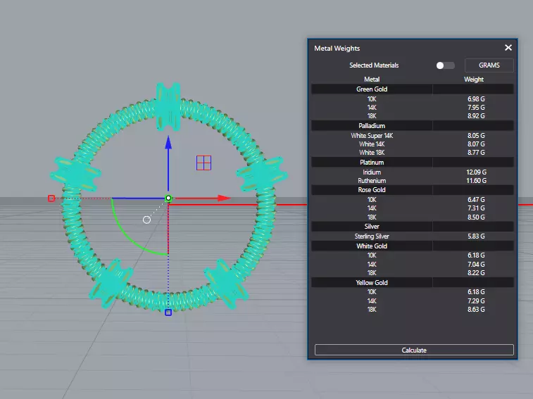 Ring Ecrou diamond 3D print model_3