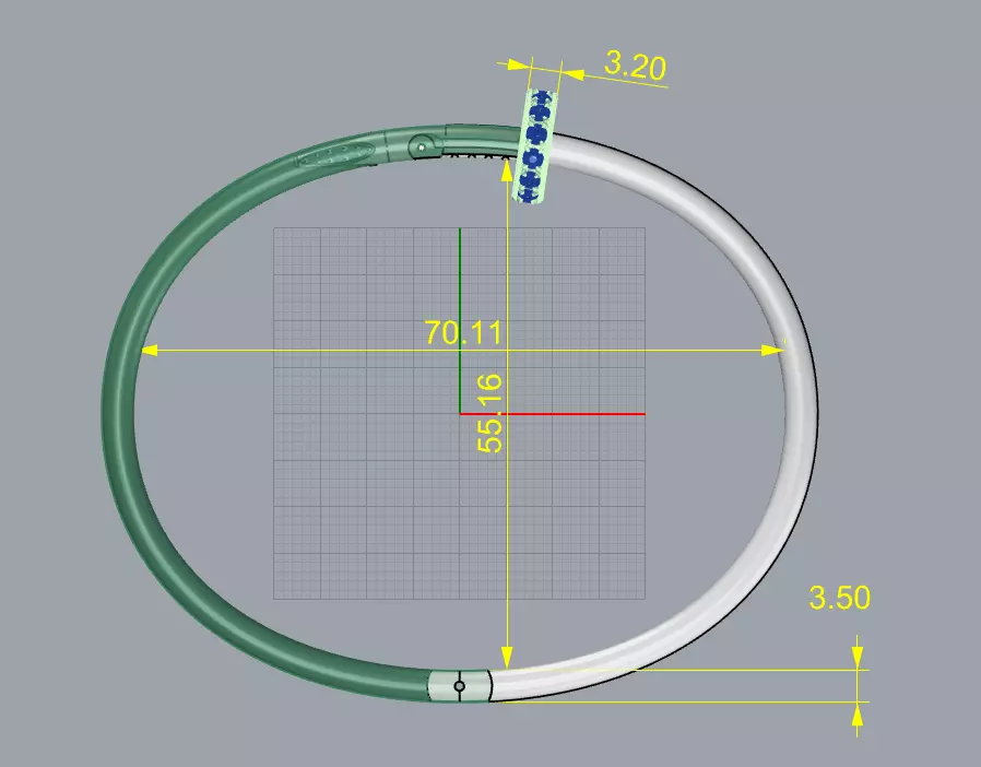 Bracelet Juste un Clou New Lock 3D print model_3