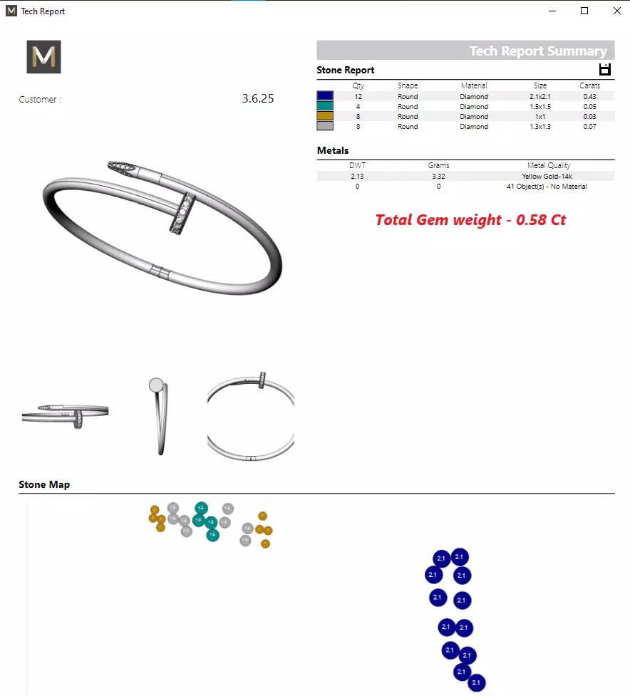 Bracelet Juste un Clou New Lock 3D print model_7