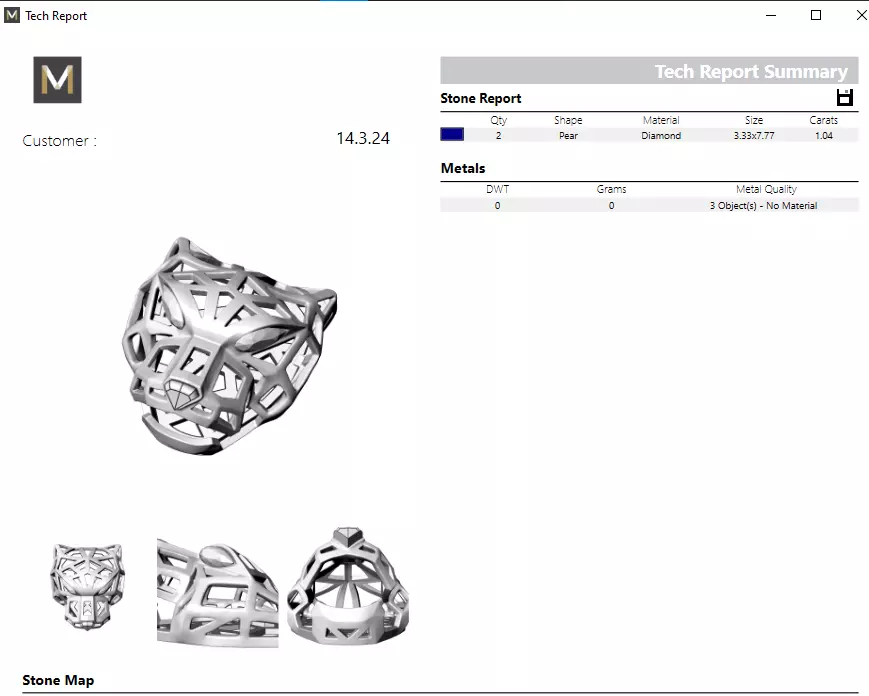 Panthere Pendant 3D print model_5