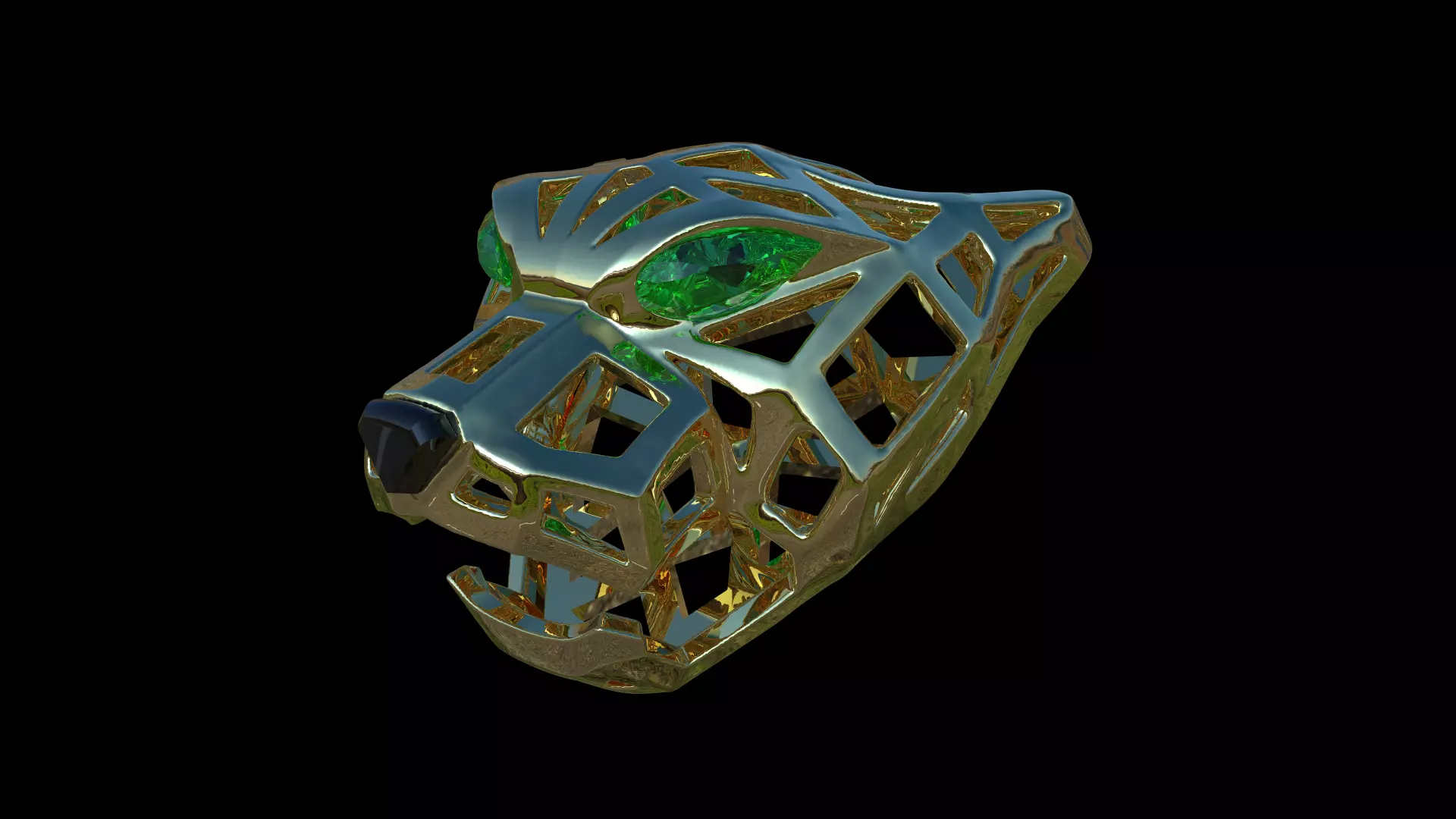 Panthere Pendant 3D print model_1