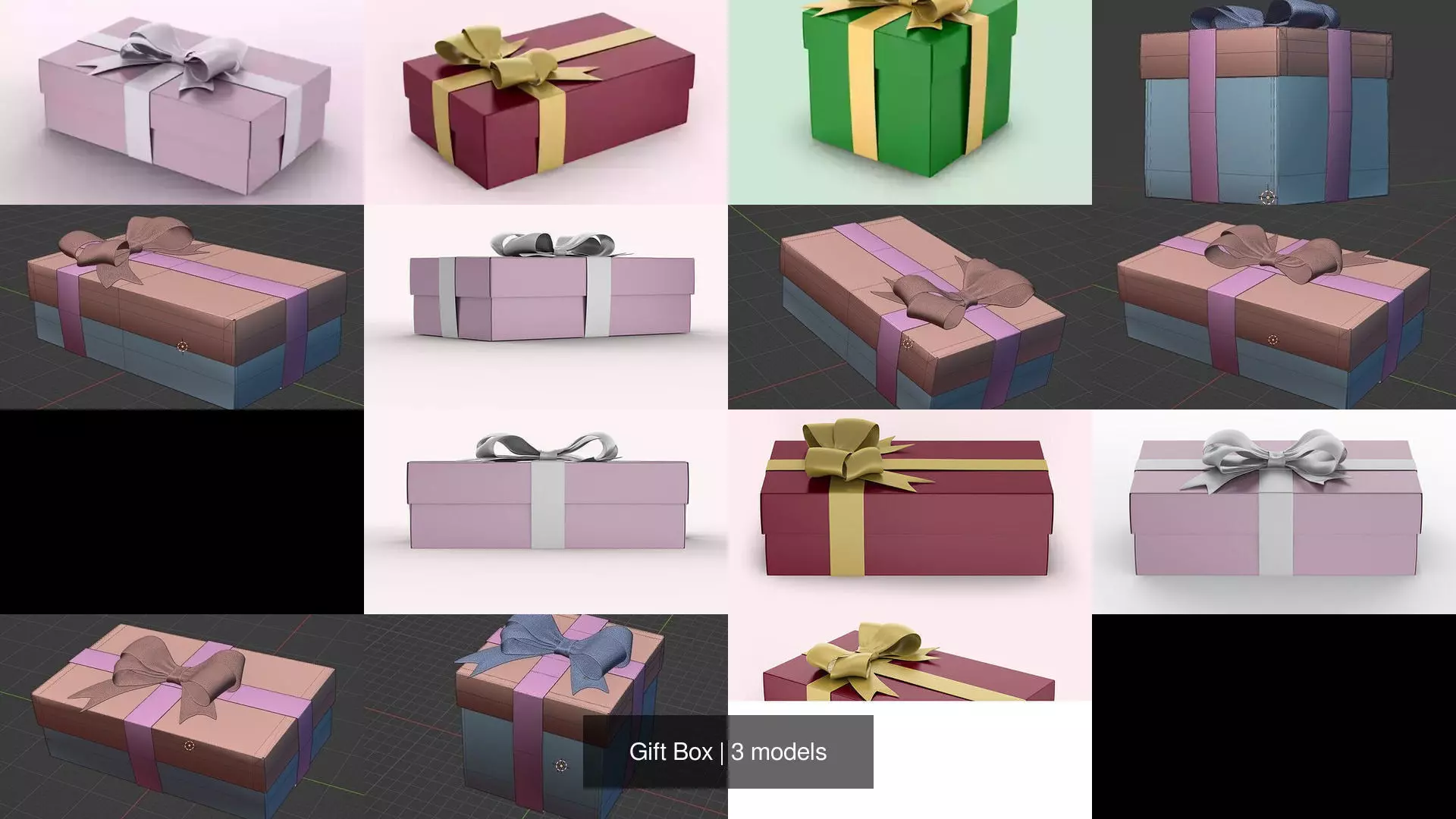 Gift Box 3D Model Pack
