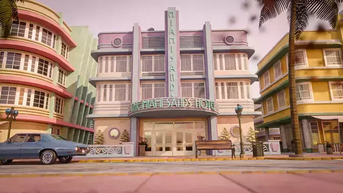 MIAMI VICE CITY ART DECO BUILDING 4