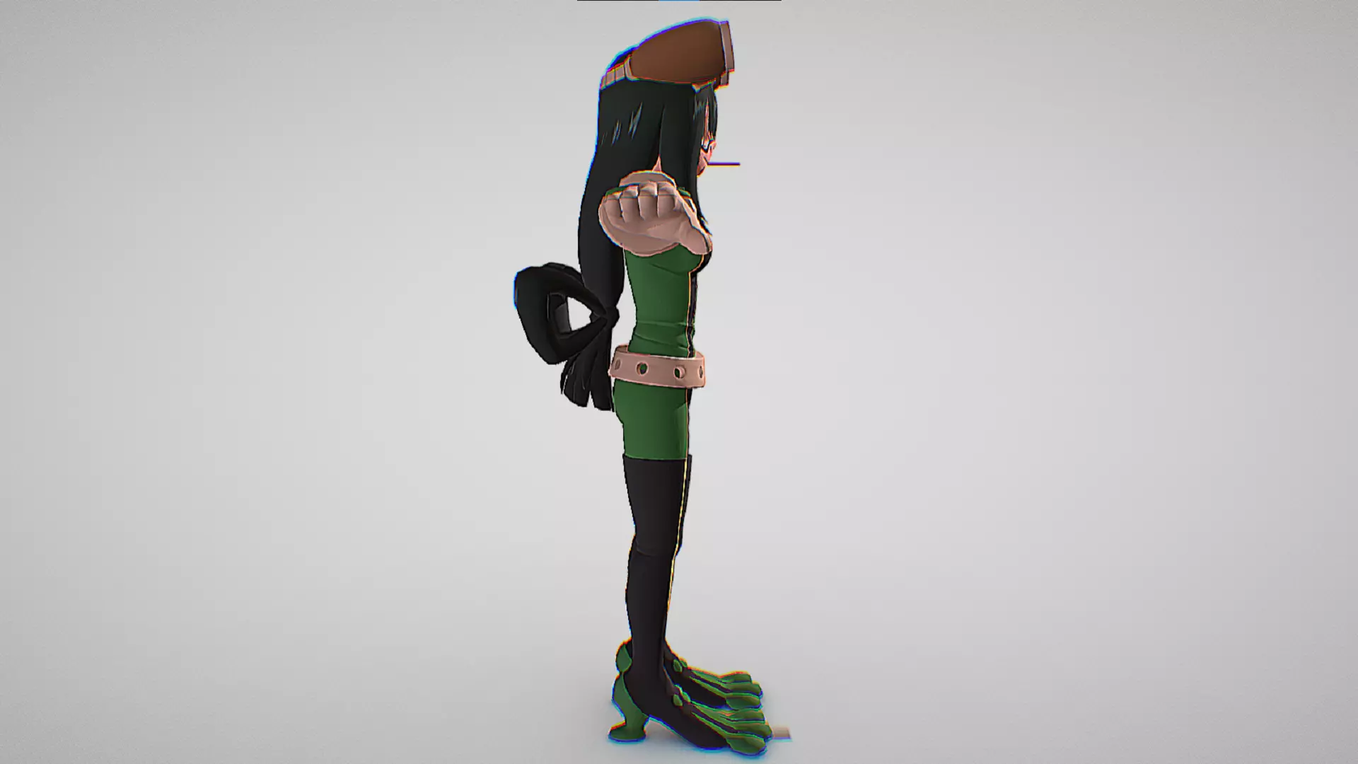 Tsuyu Asui - The Froppy - My Hero Academia Ultra Rumble Low-poly 3D model_4