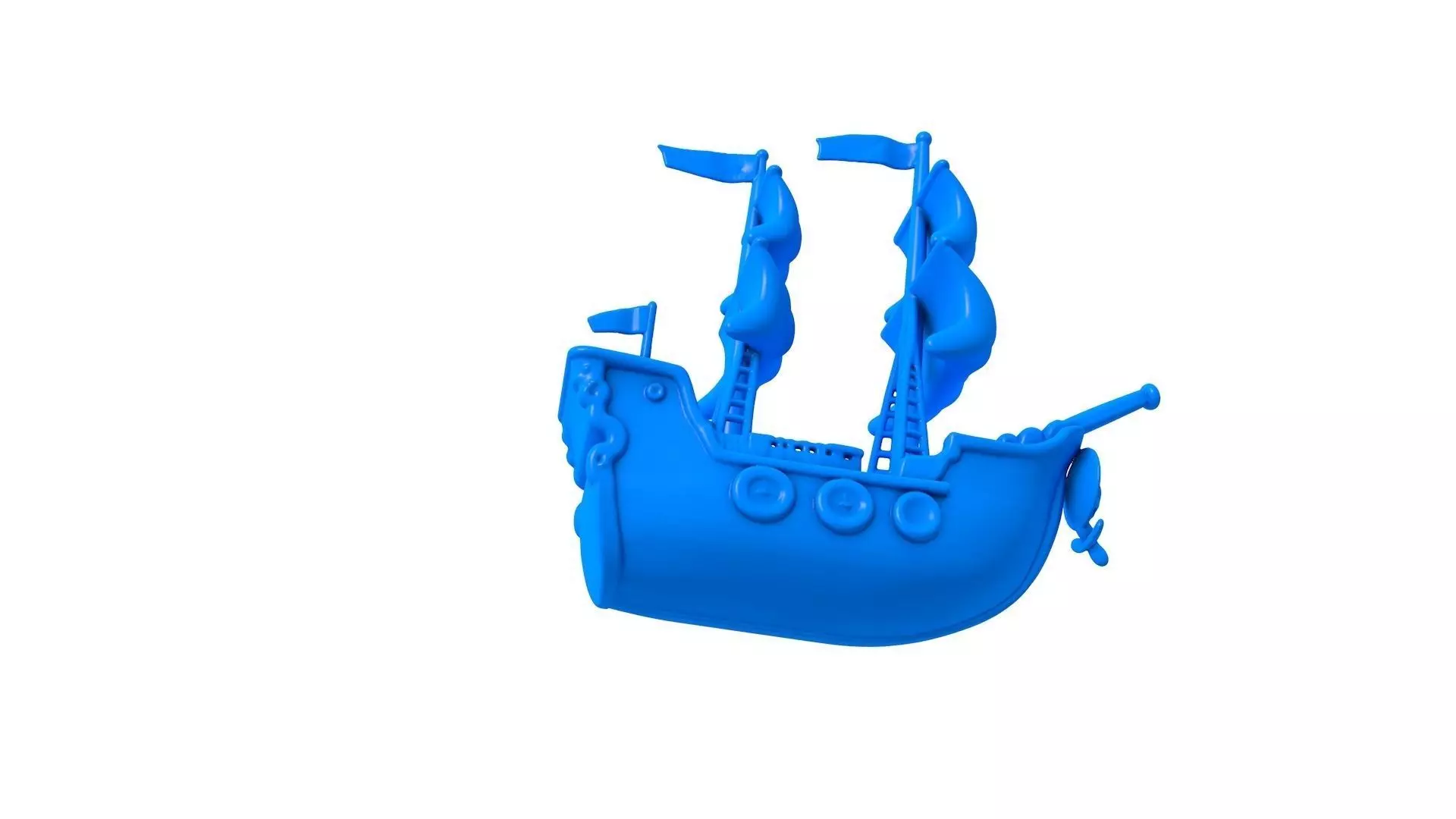 Boat -  Boat stl - Cartoon Boat -  Roblox Boat  3D print model_2