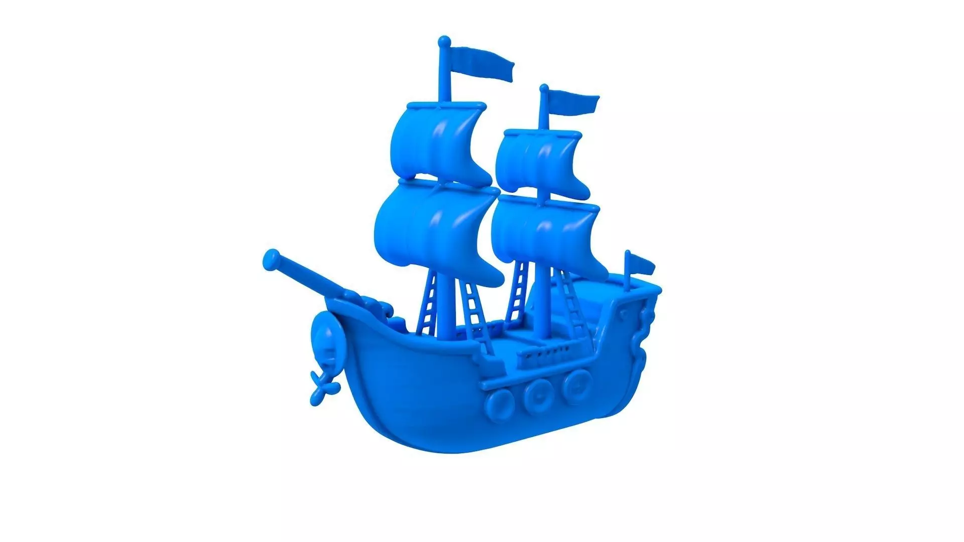 Boat -  Boat stl - Cartoon Boat -  Roblox Boat  3D print model_0