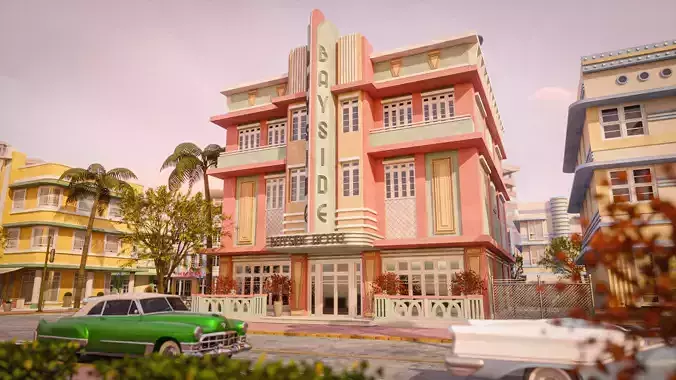 MIAMI VICE CITY ART DECO BUILDING 7