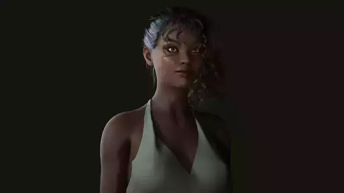 Realistic Female Character  Animated Walk Cycle 