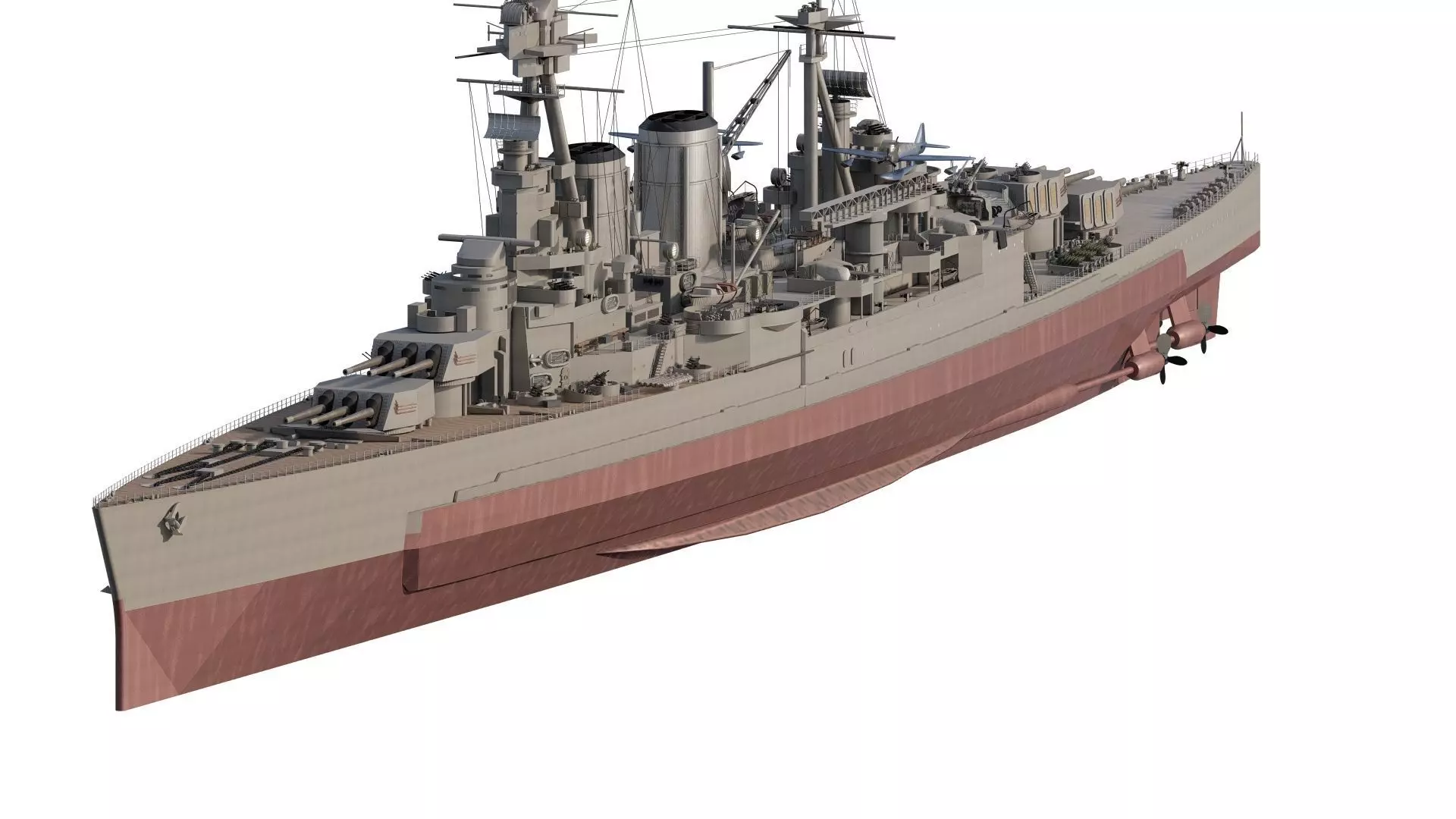 US NAVY BattleCruiser USS Columbus 3D model