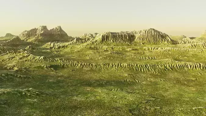 Mountains Terrain V1 - Green Alpine Landscape