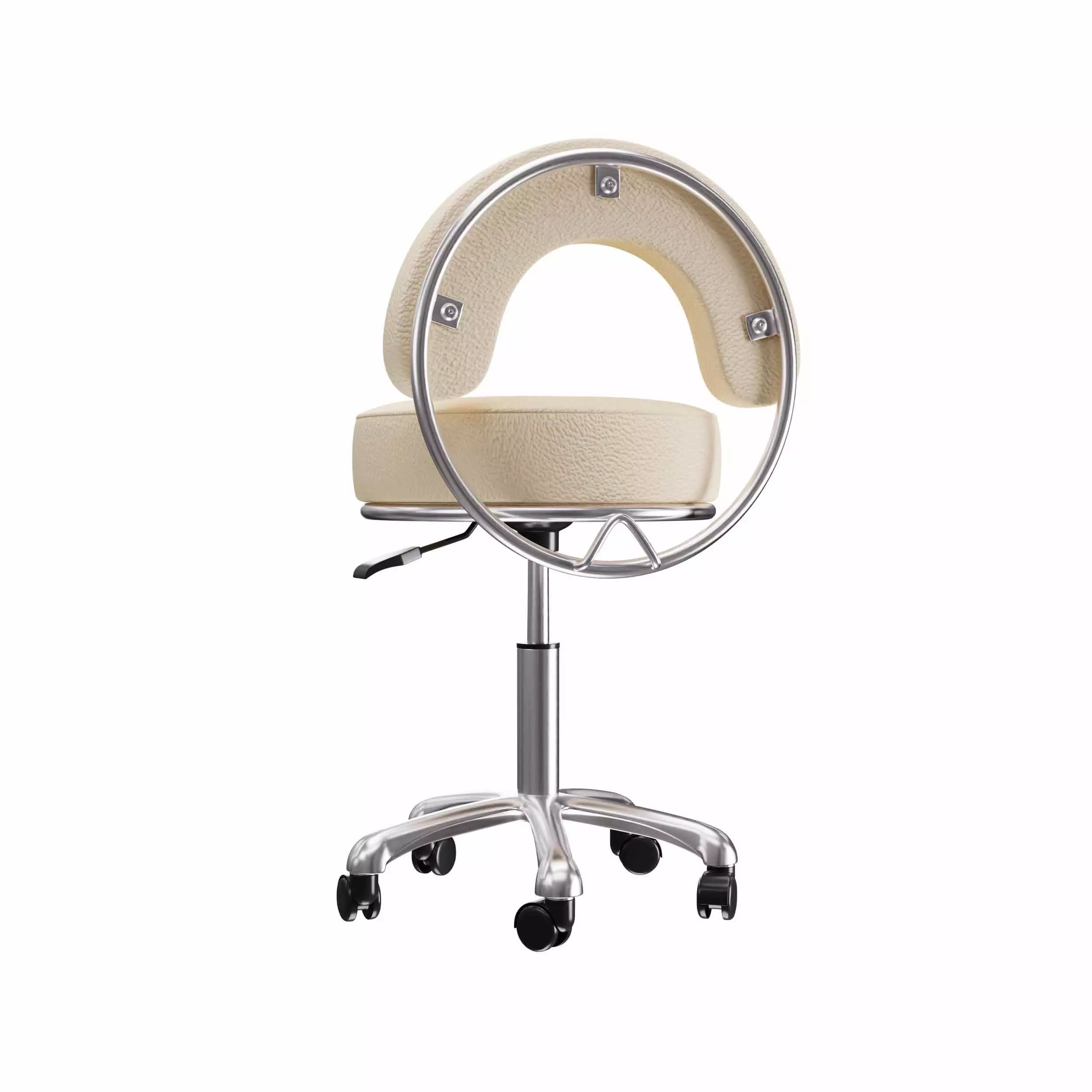 Stylish Pedicure Stool Low-poly 3D model_5