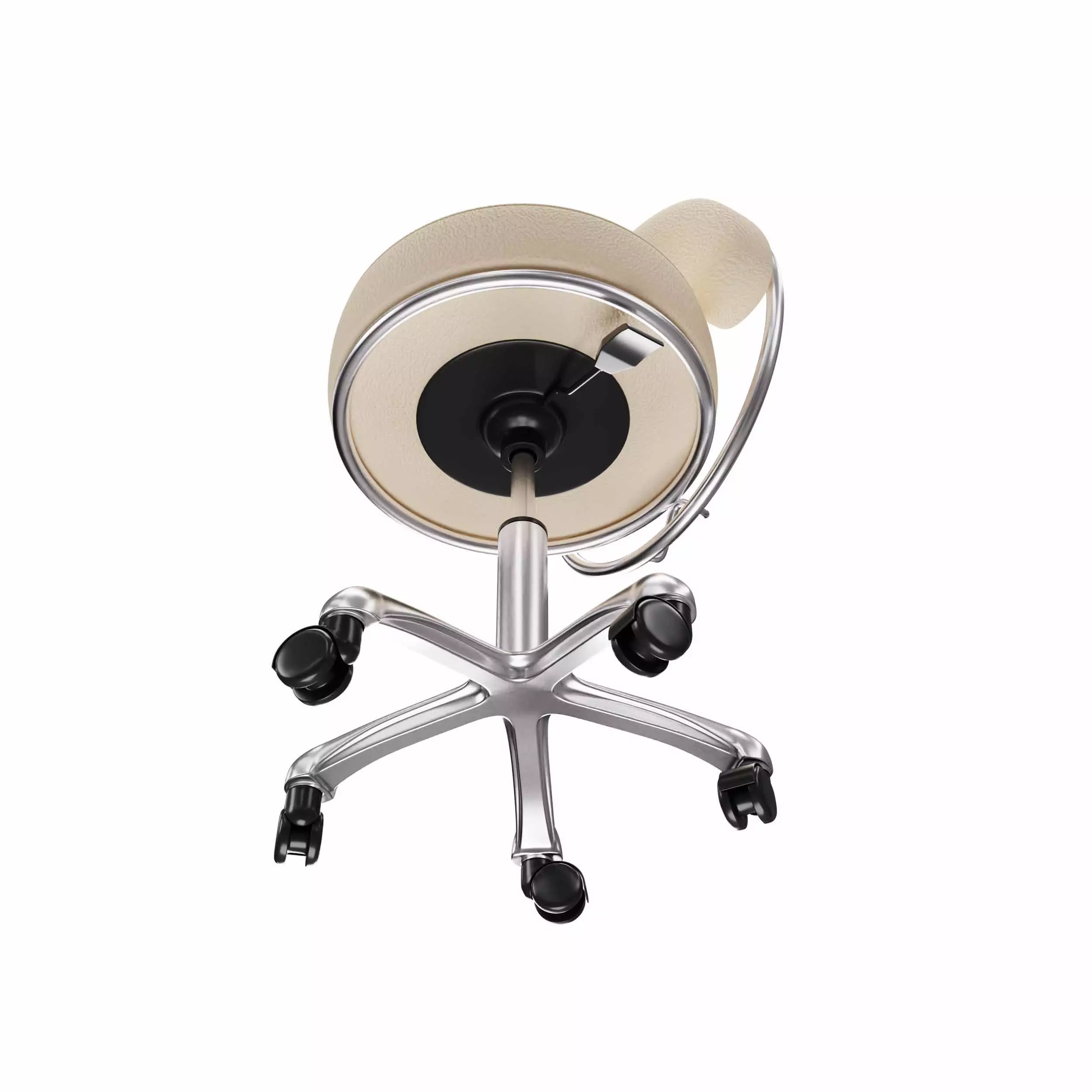 Stylish Pedicure Stool Low-poly 3D model_7