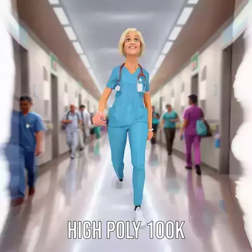 Cheerful Nurse Attire model pack