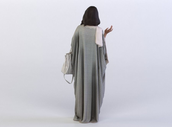 Lina 0417 Woman in a robe gesturing