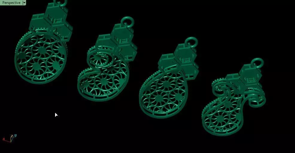 movable fusion cut earrings 3D print model_4