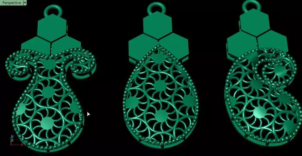 movable fusion cut earrings 3D print model_3