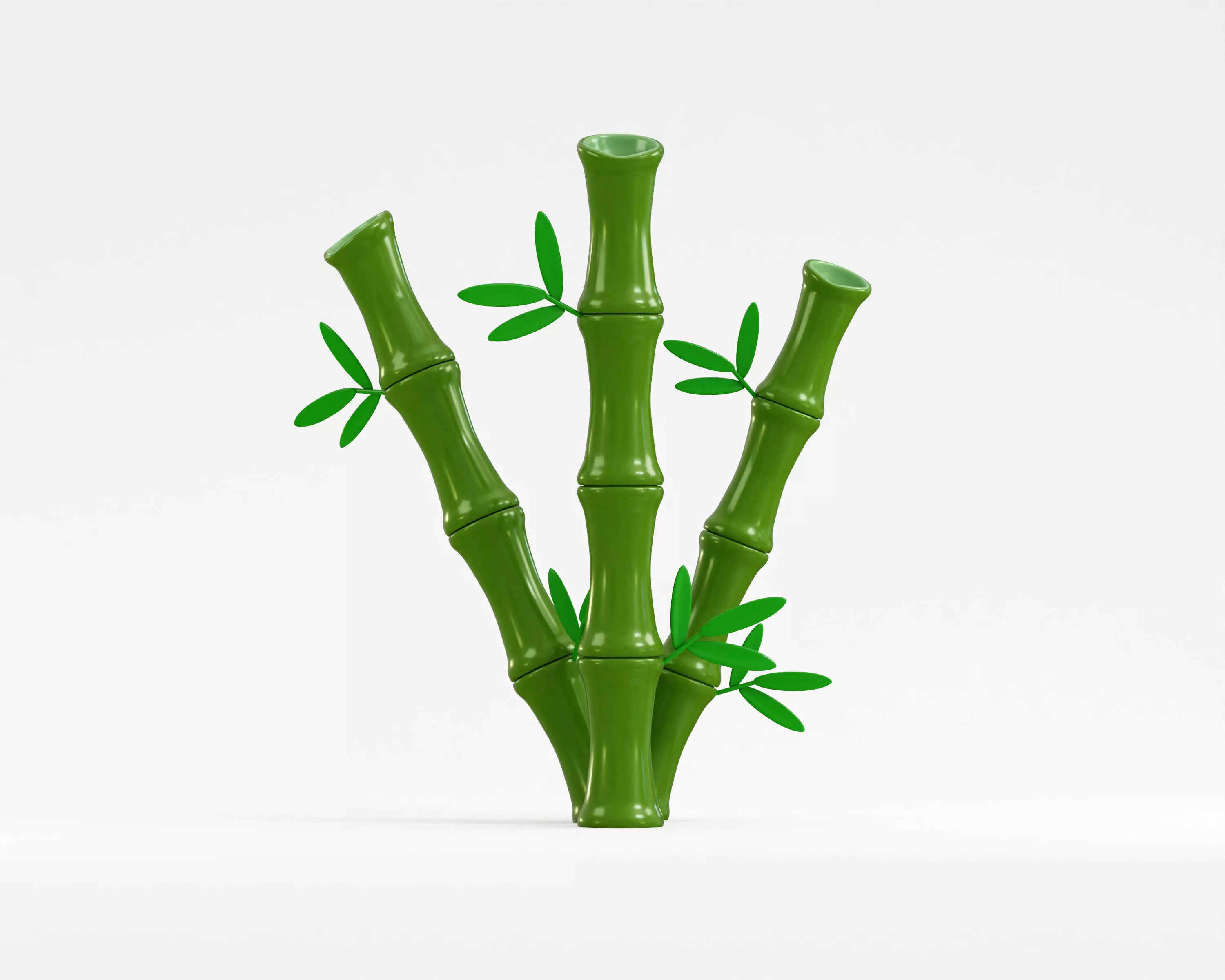 Cartoon Bamboo Tree Low-poly 3D model_0