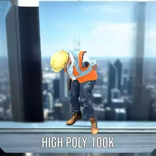 Construction Worker Safety Vest model pack Low-poly 3D model