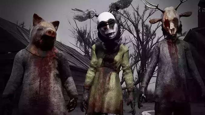 Pack of Creepy Horror Children