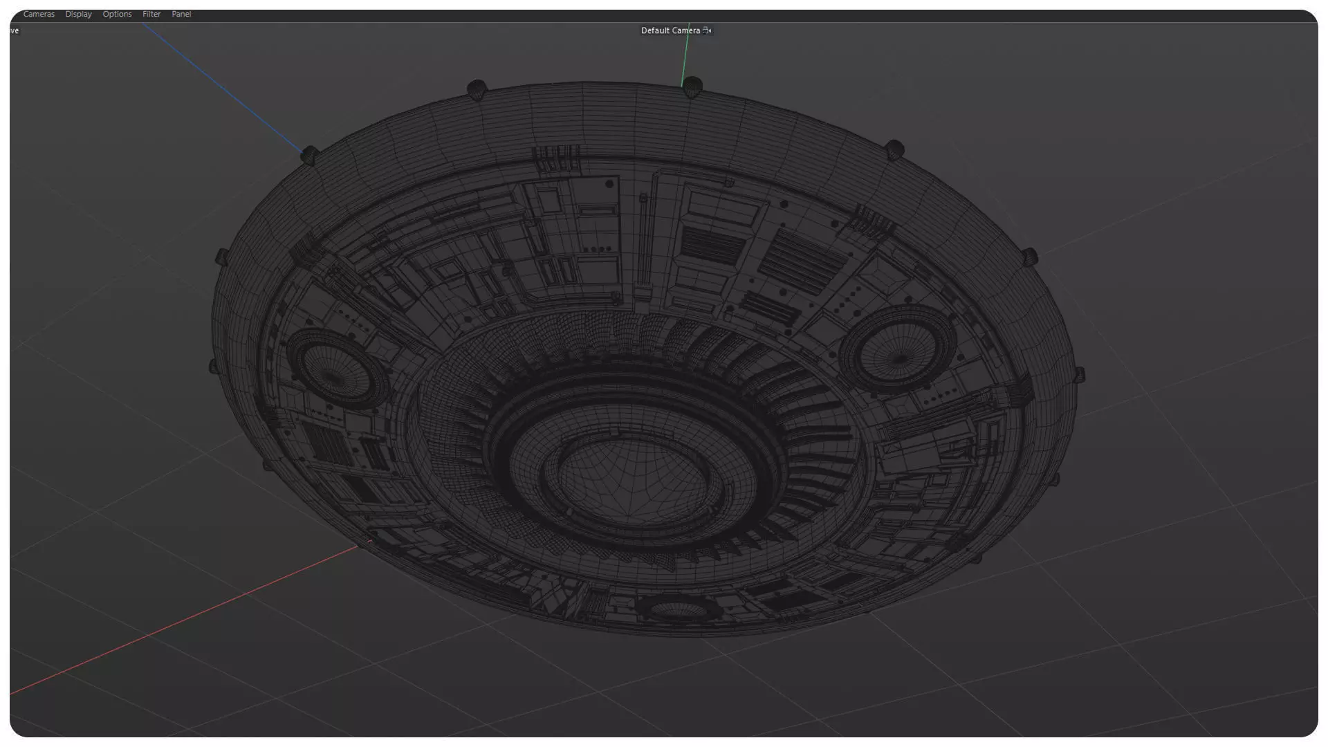 UFO Flying Saucer 3D Model for Element 3D And Cinema 4D 3D model_5