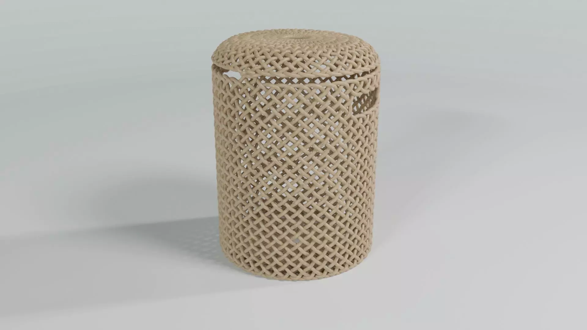 WICKER BASKET08 3D model_5