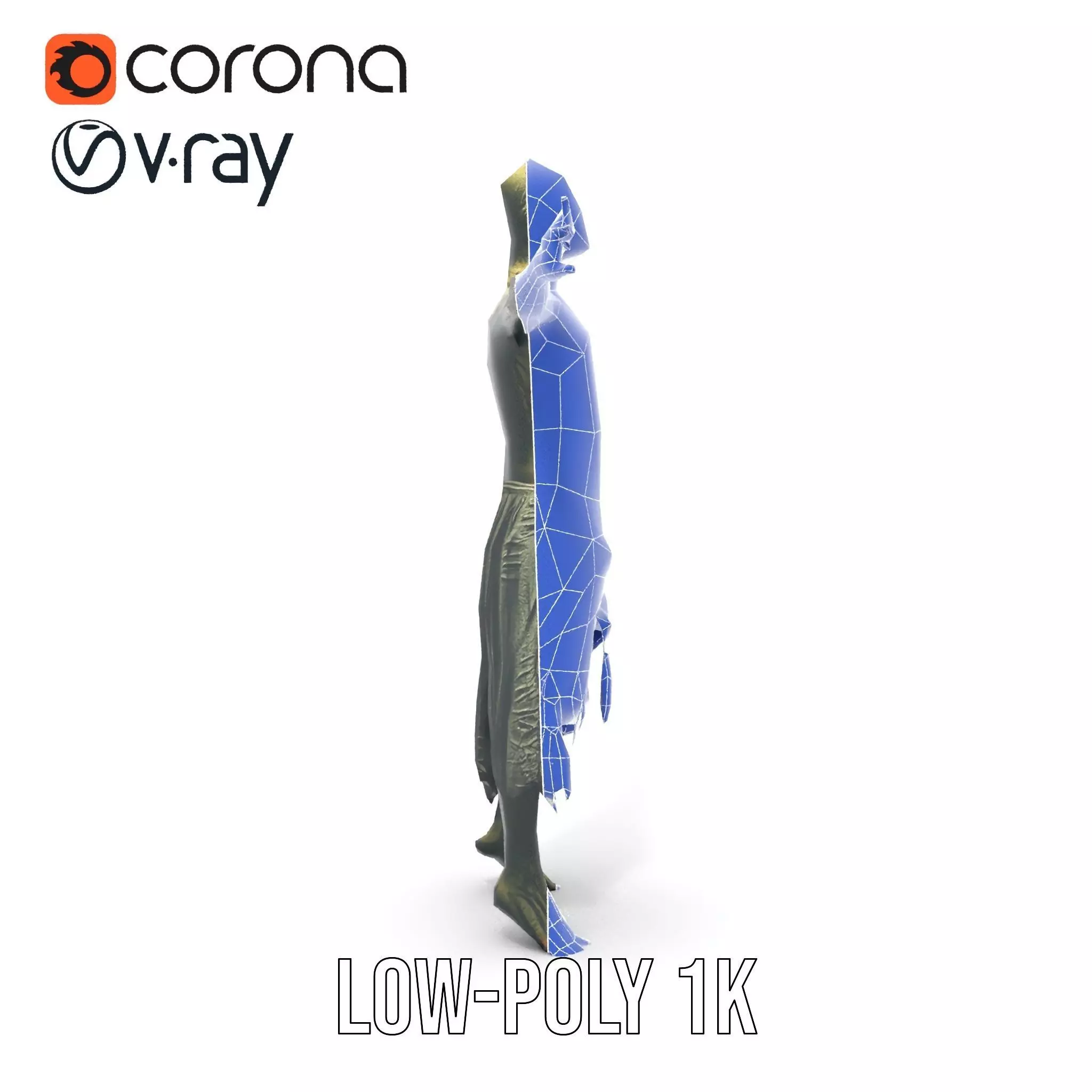 Zombie Survivor model pack Low-poly 3D model_10