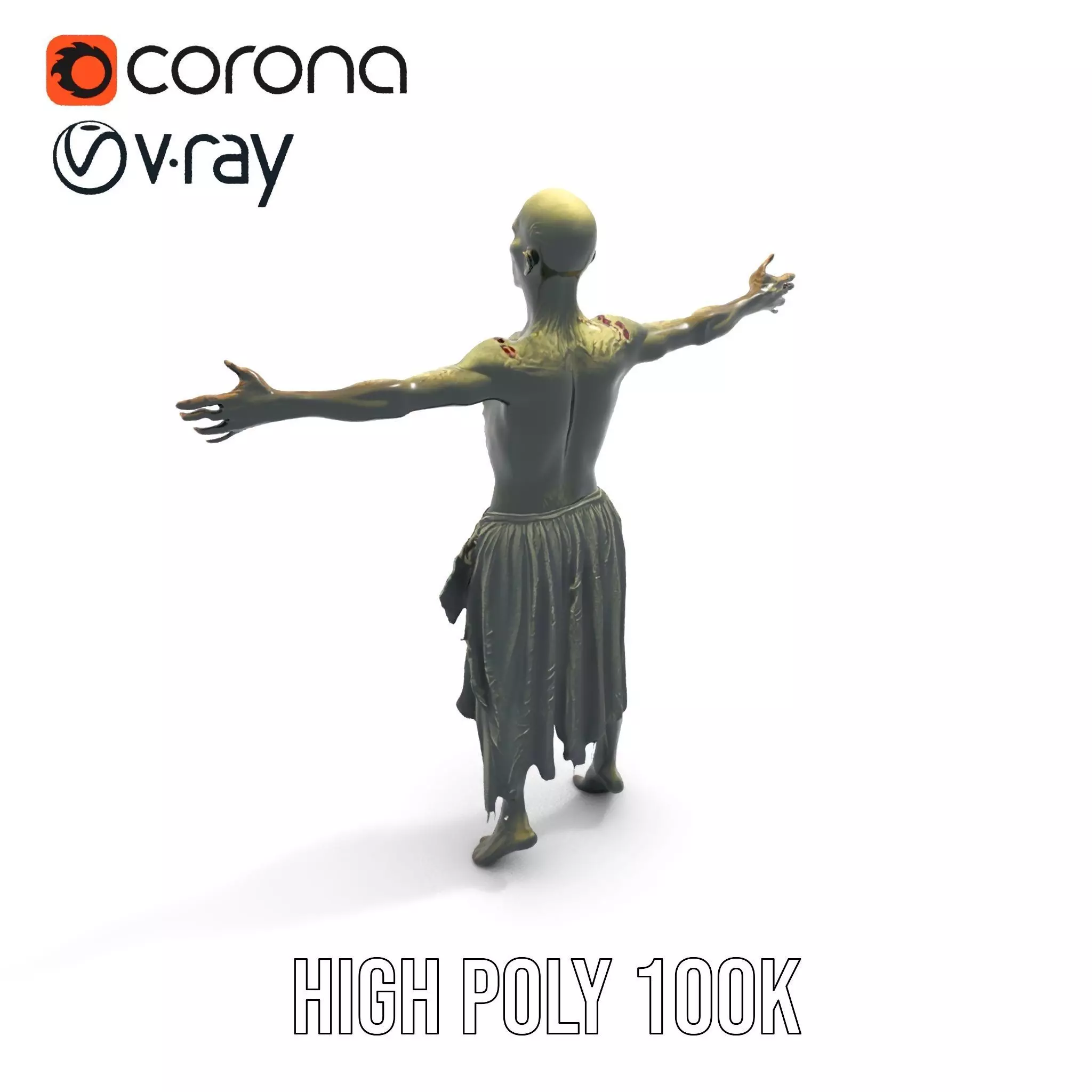 Zombie Survivor model pack Low-poly 3D model_22