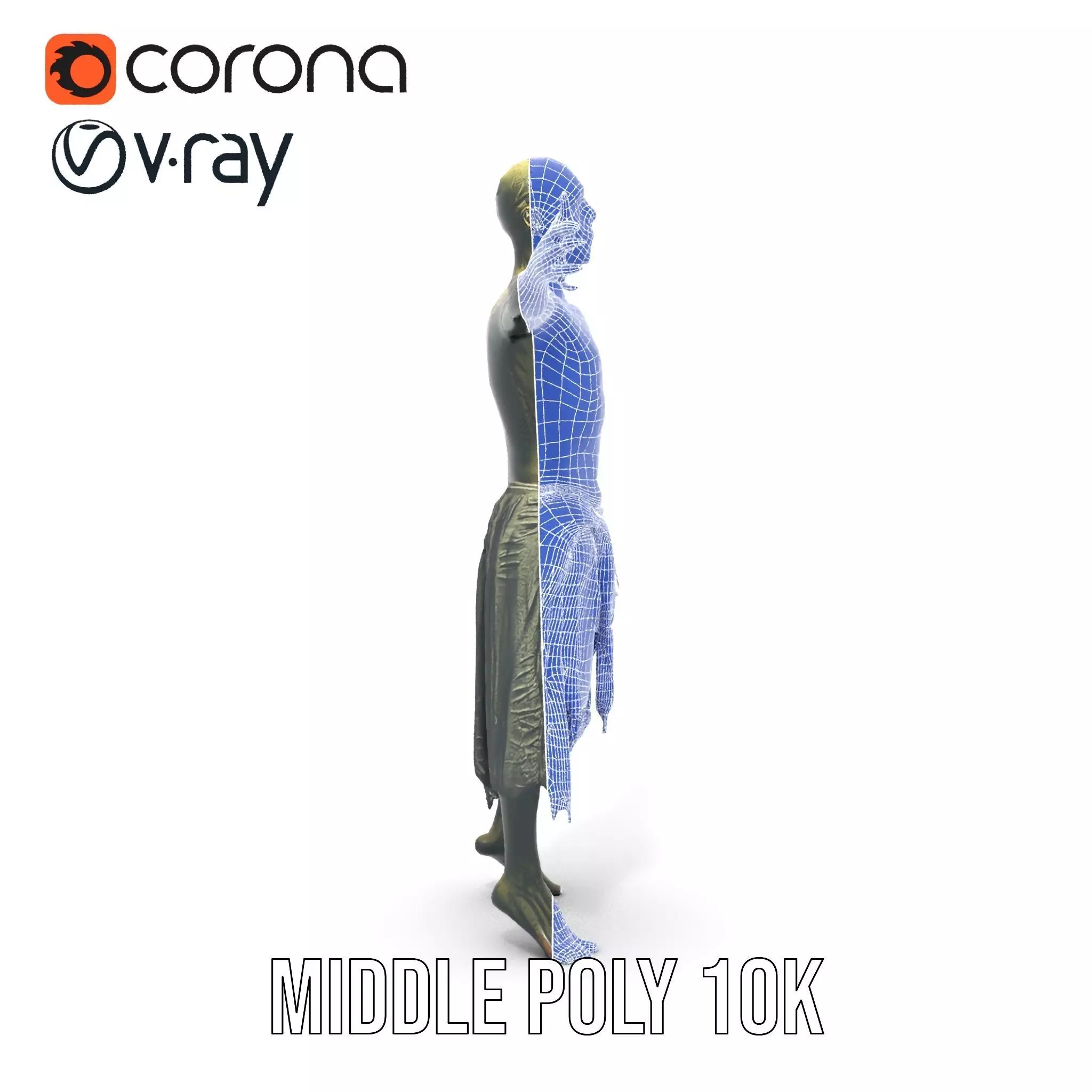 Zombie Survivor model pack Low-poly 3D model_23