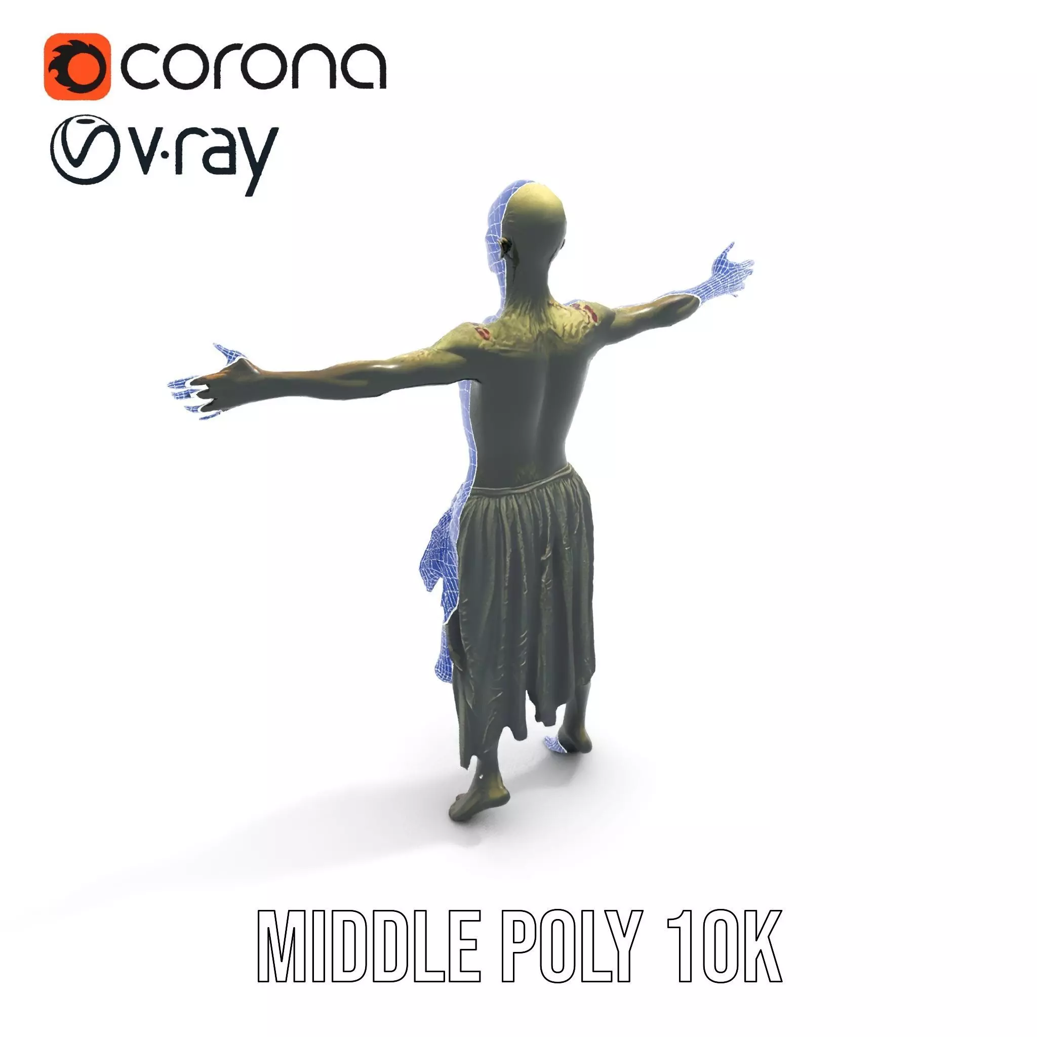 Zombie Survivor model pack Low-poly 3D model_17