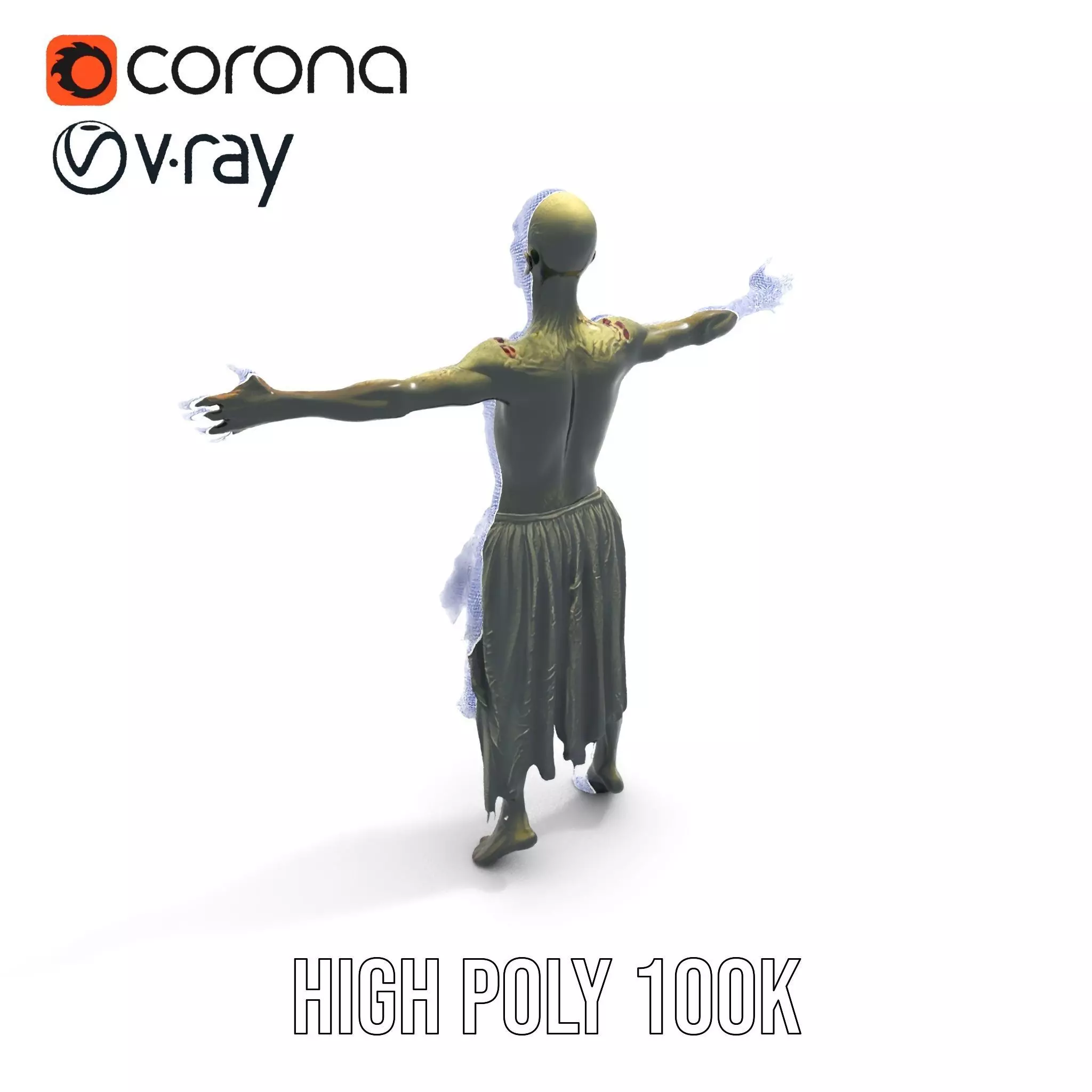 Zombie Survivor model pack Low-poly 3D model_25