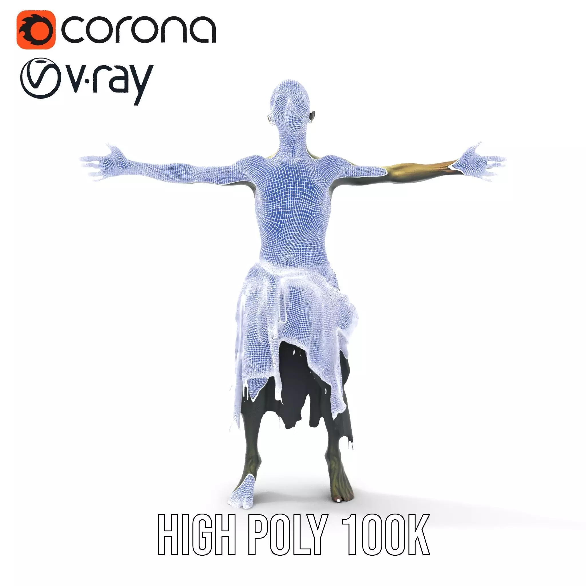 Zombie Survivor model pack Low-poly 3D model_32