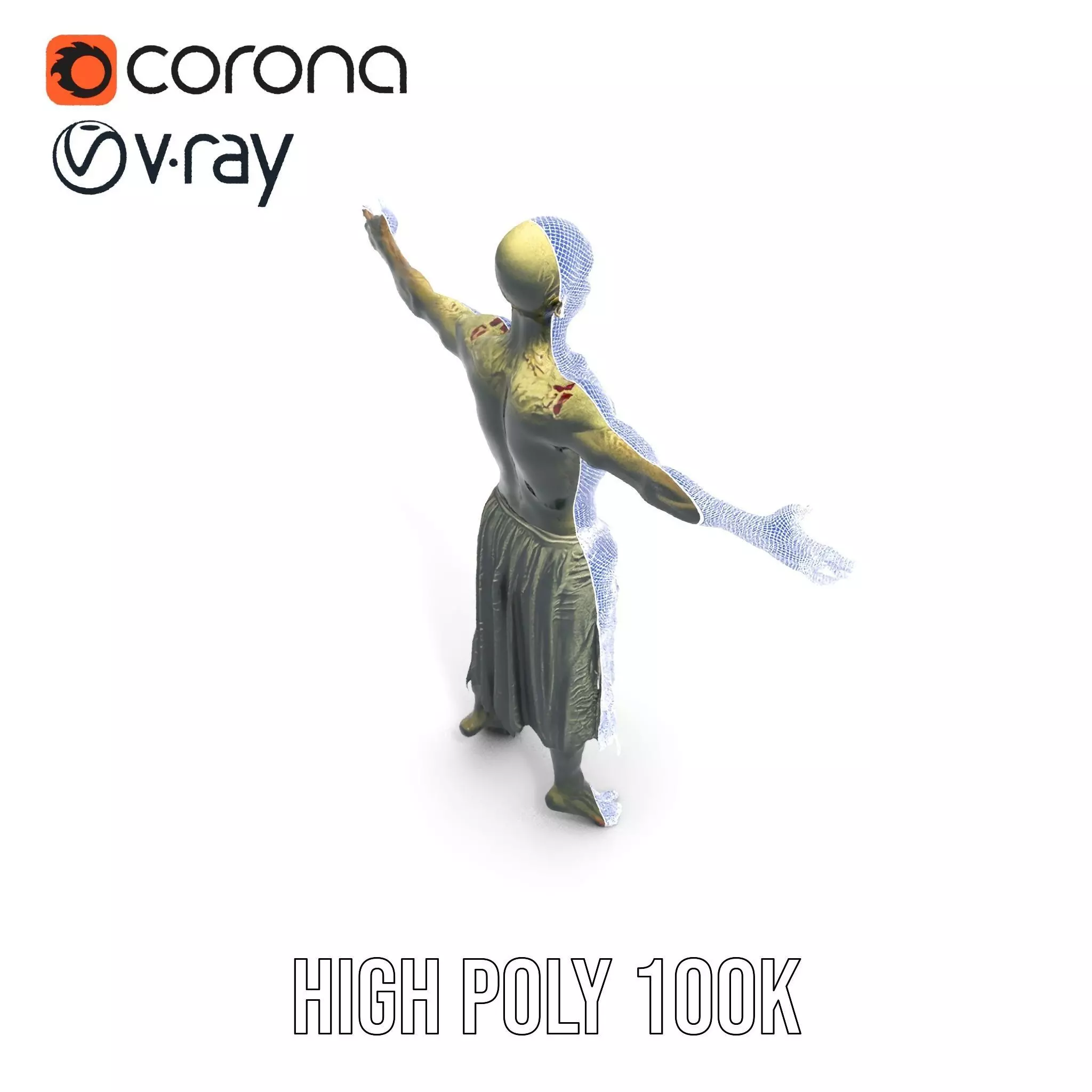 Zombie Survivor model pack Low-poly 3D model_28