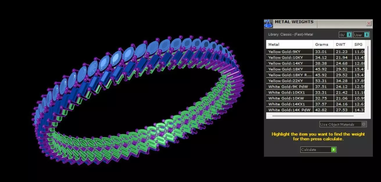 Diamond Style Bracelets 3D print model_4