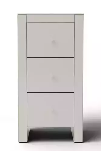 Mirrored Nightstand With 3 Drawers