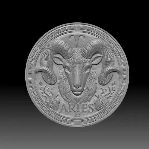 aries design pendant ready for 3d printing