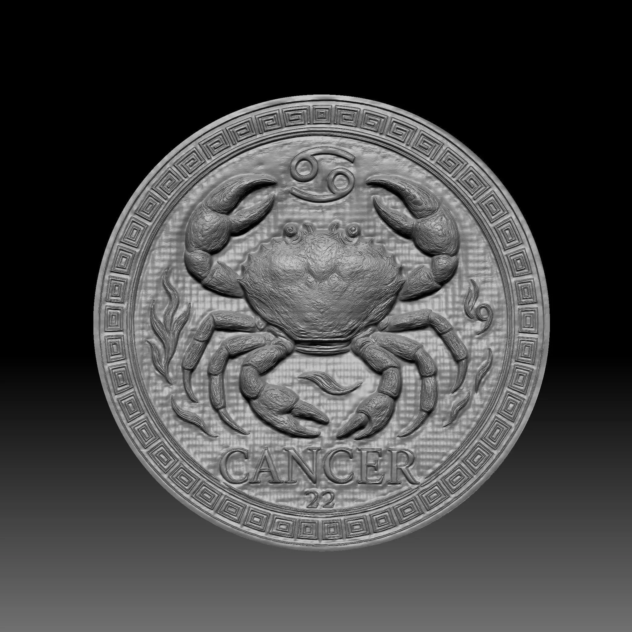  cancer design pendant ready for 3d printing  3D print model_0