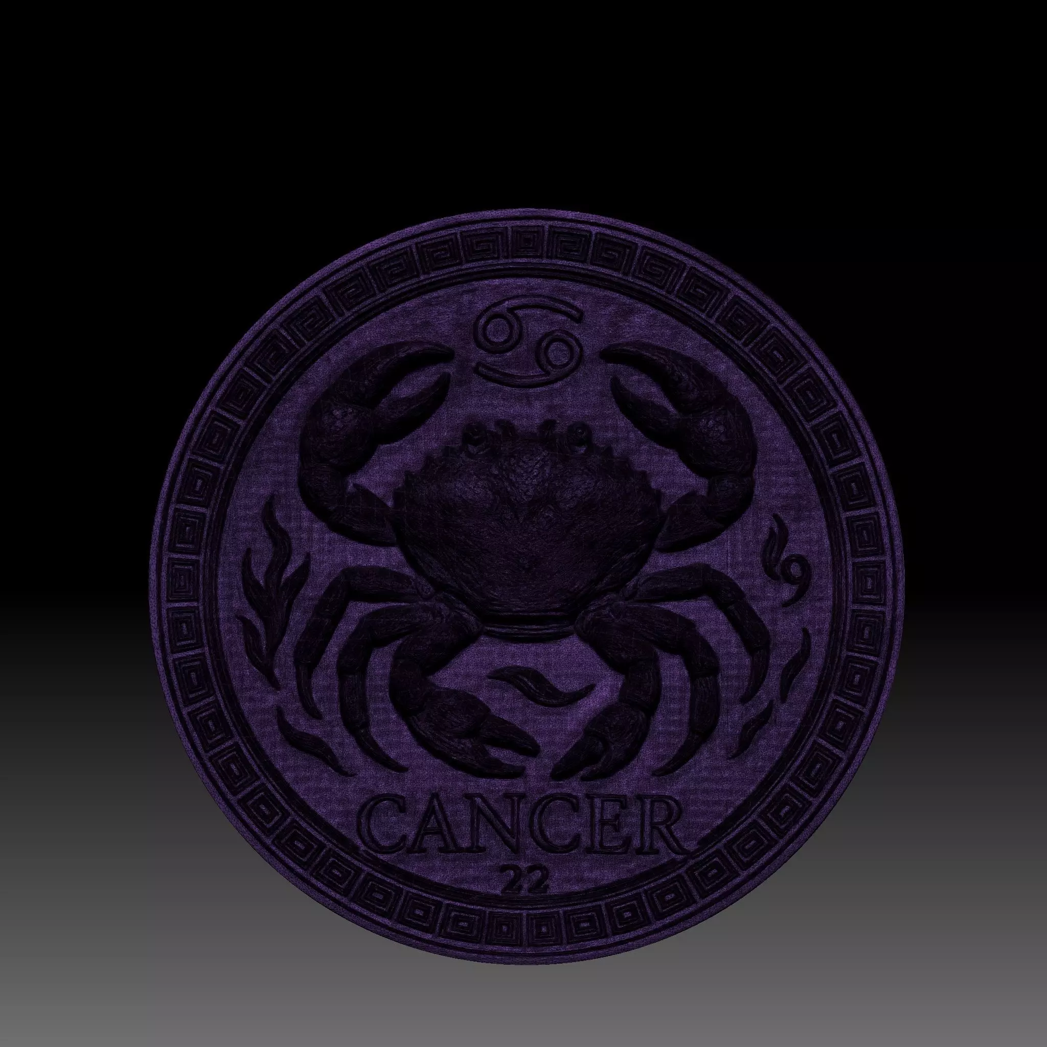  cancer design pendant ready for 3d printing  3D print model_3