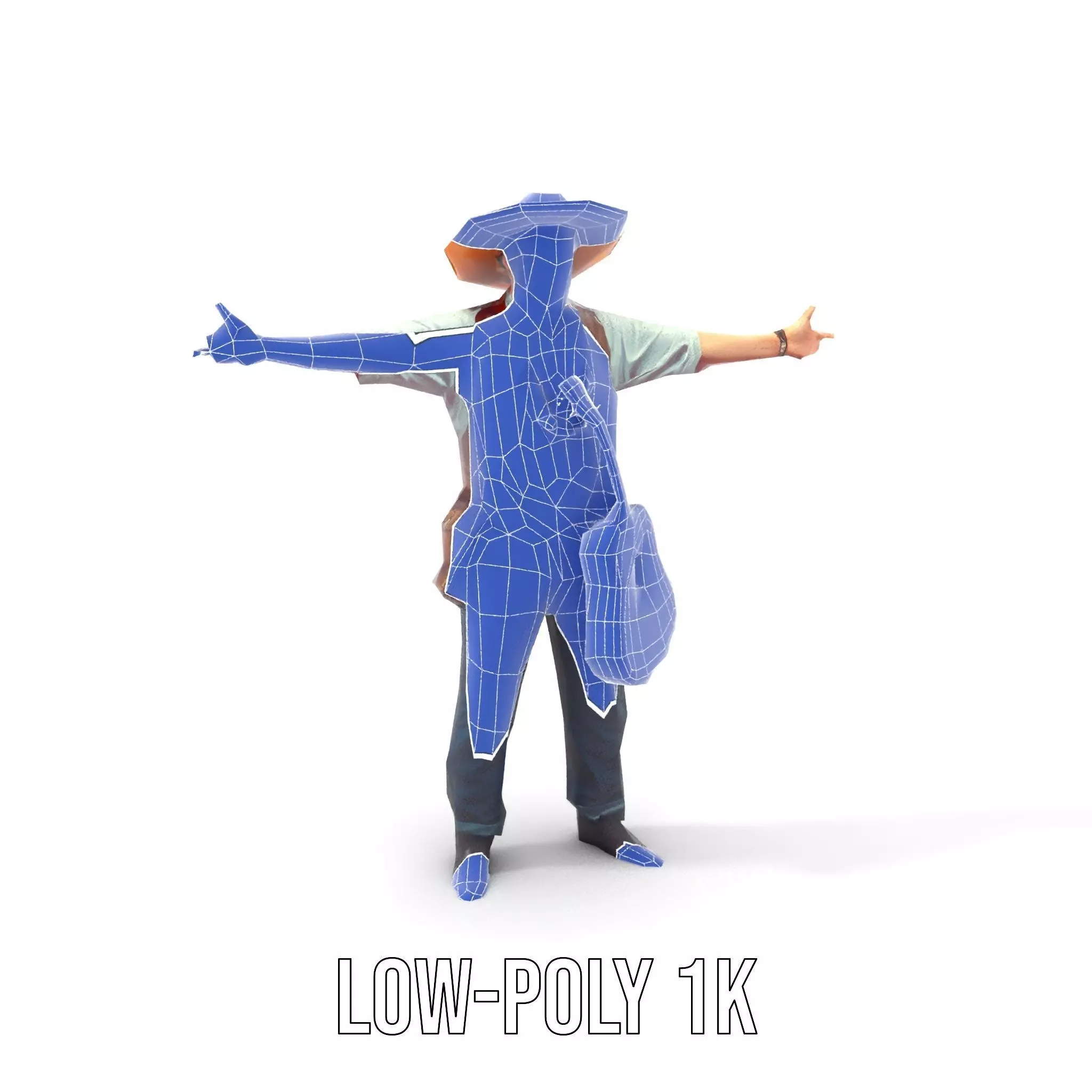 Folk Guitarist model pack Low-poly 3D model_15