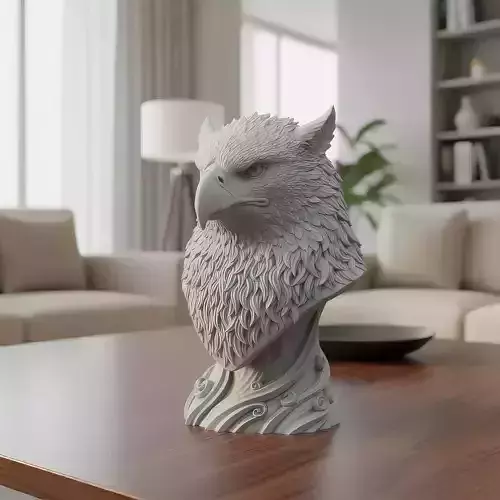 Griffin Eagle Head Bust - 3D Print Model