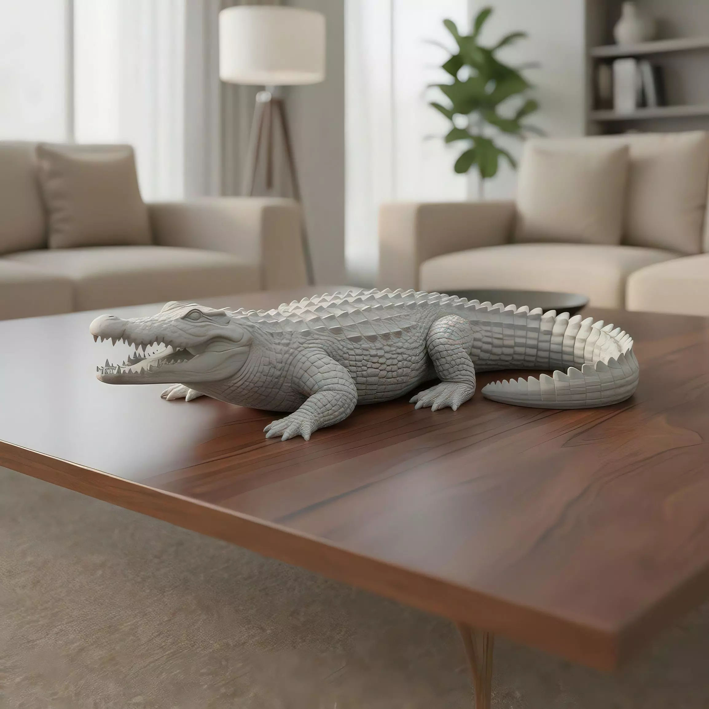 Realistic Crocodile - 3D Print Model 3D print model