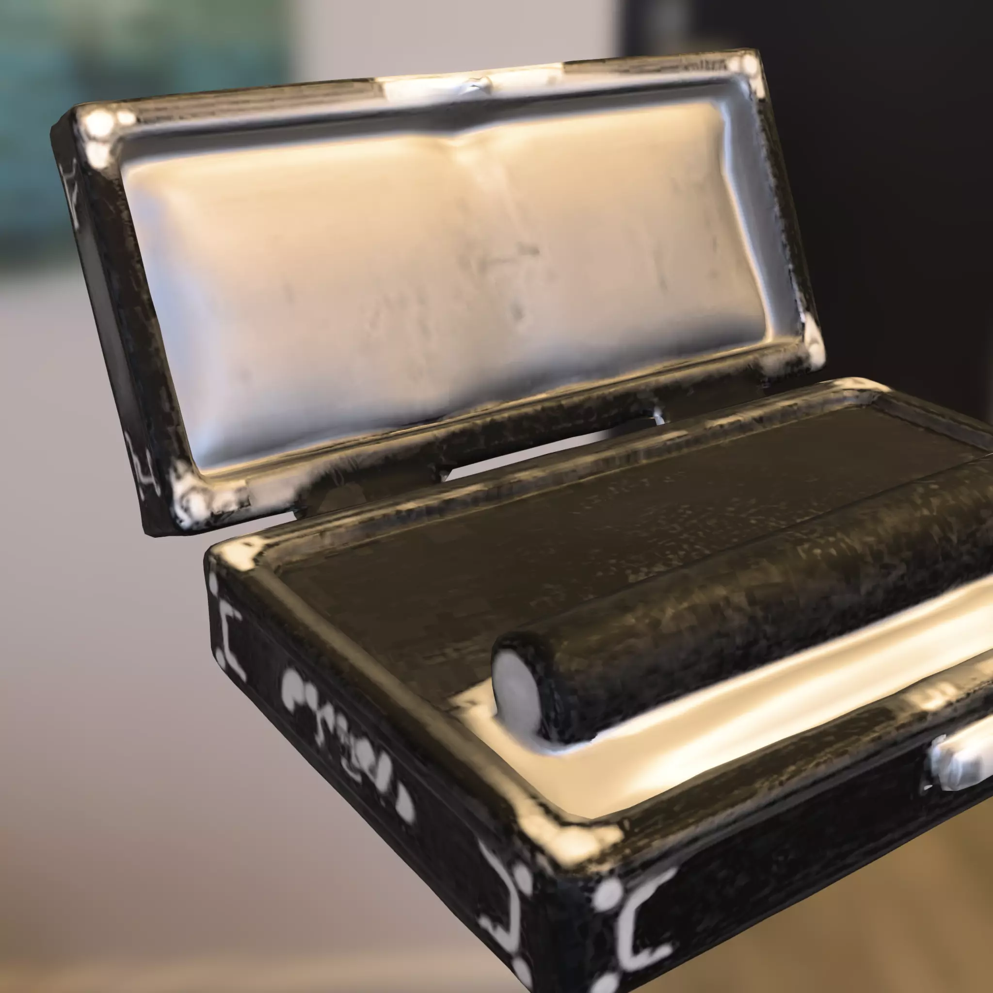 Luxurious Golden pipe box Low-poly 3D model_3