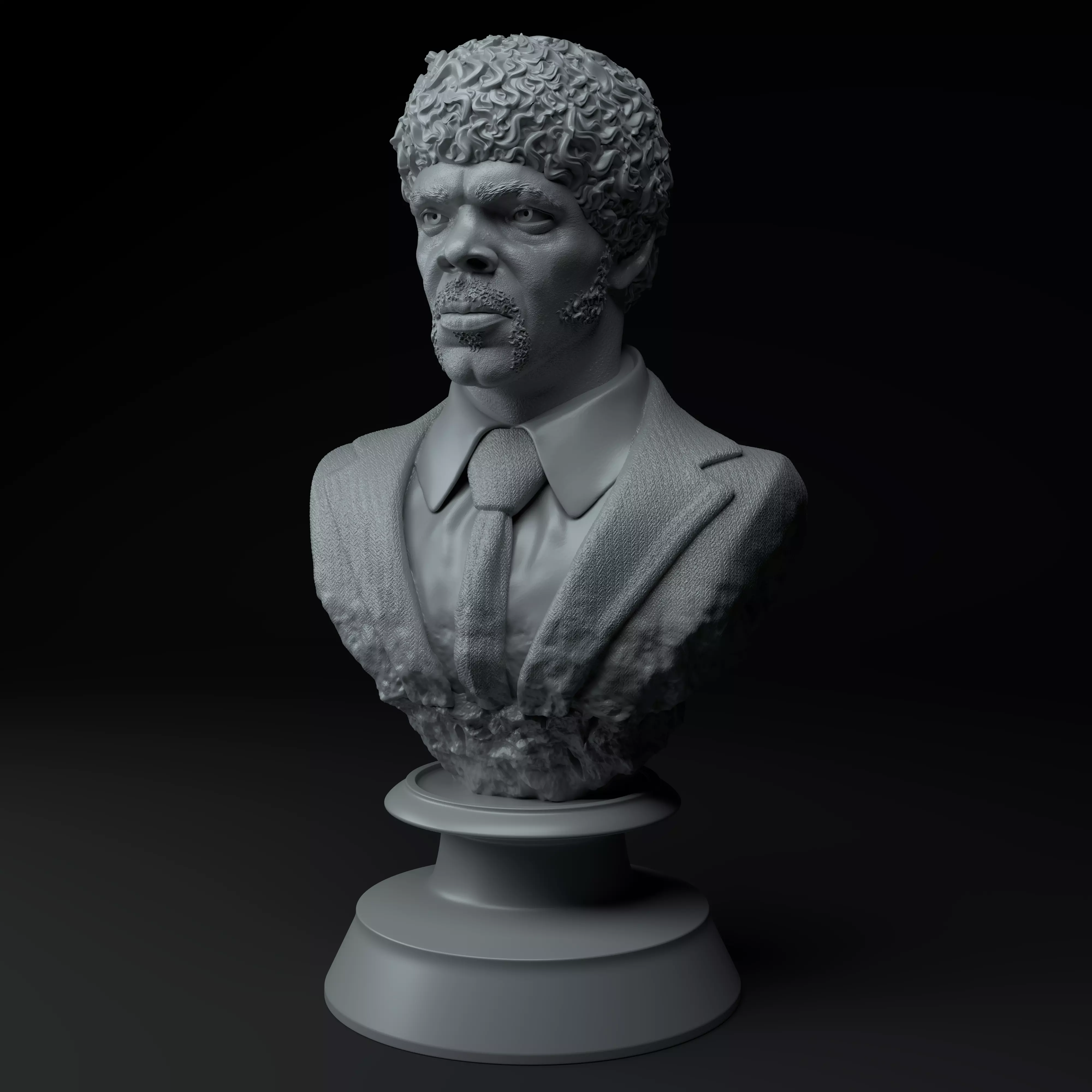 Jules Winnfield Pulp Fiction Premium 3D Bust STL 3D model