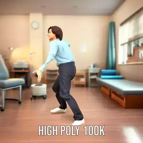 Casual Blue Attire model pack