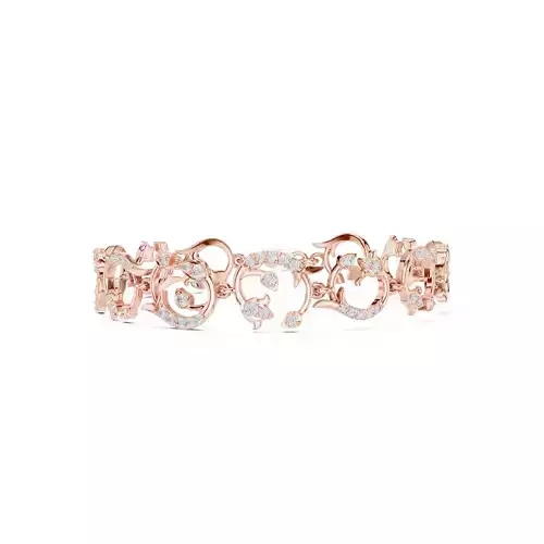 Diamond Bracelet 3dm stl renders details 360 view animation 