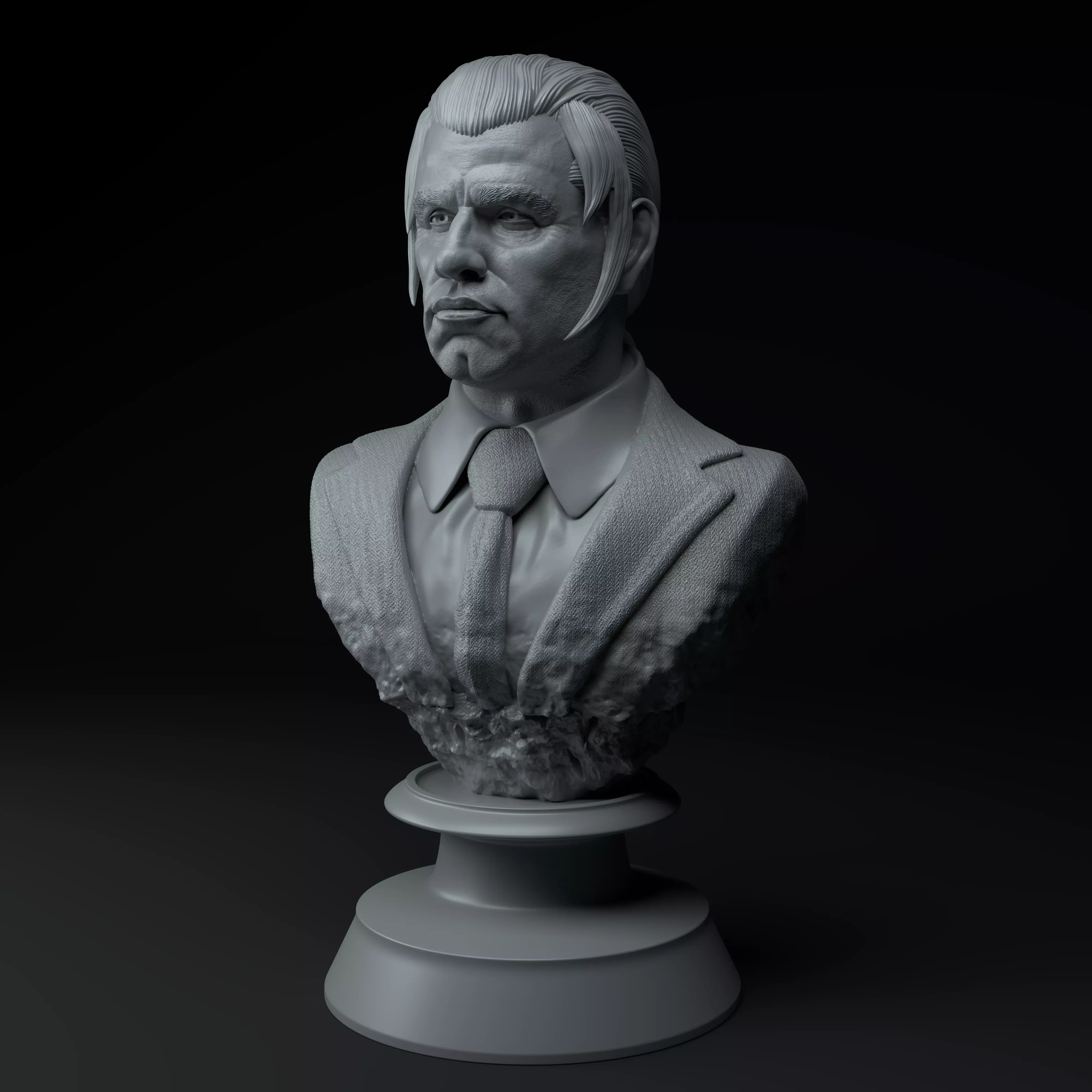 Vincent Vega Pulp Fiction Premium 3D Bust STL 3D model