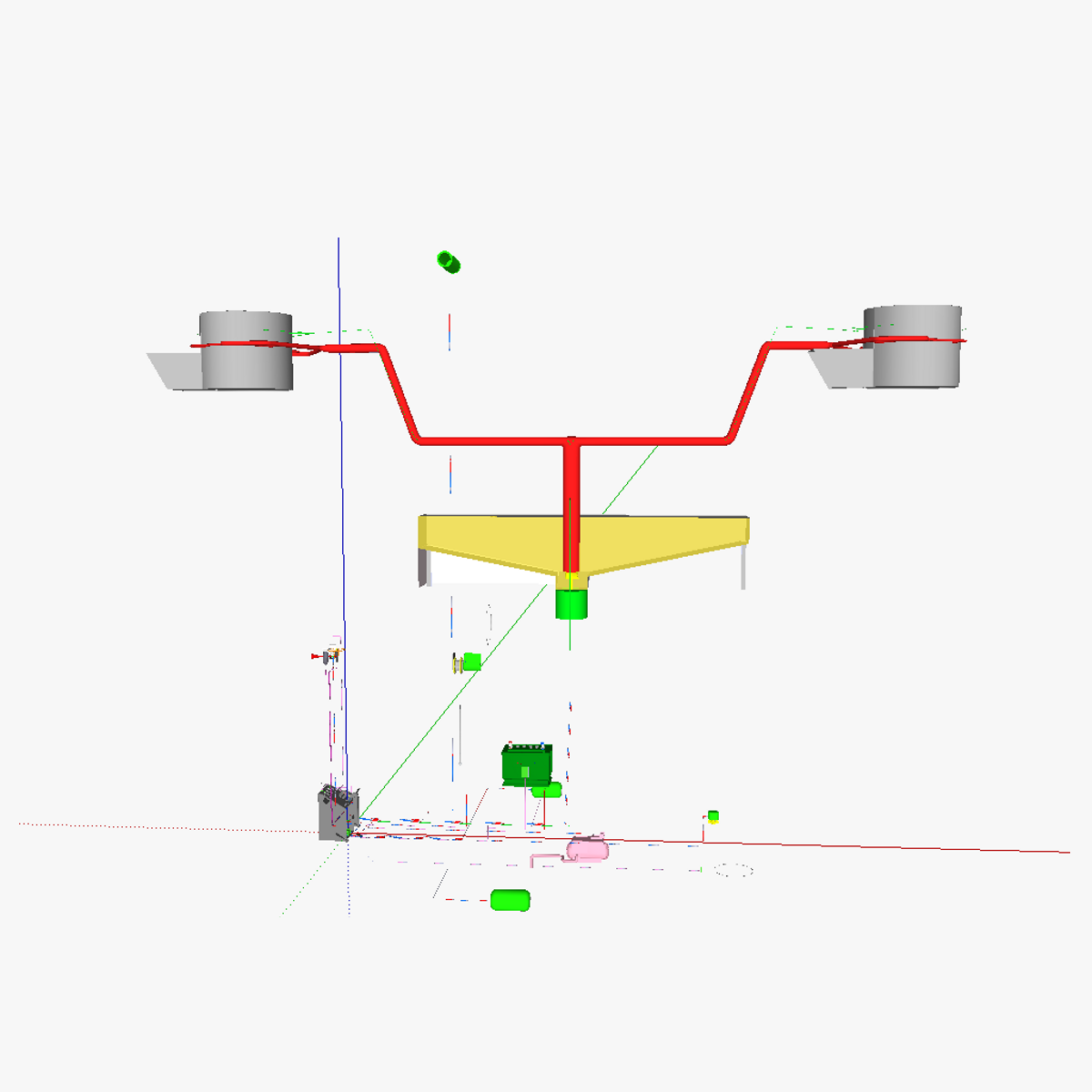 AT airship control stand heated 3D model_1